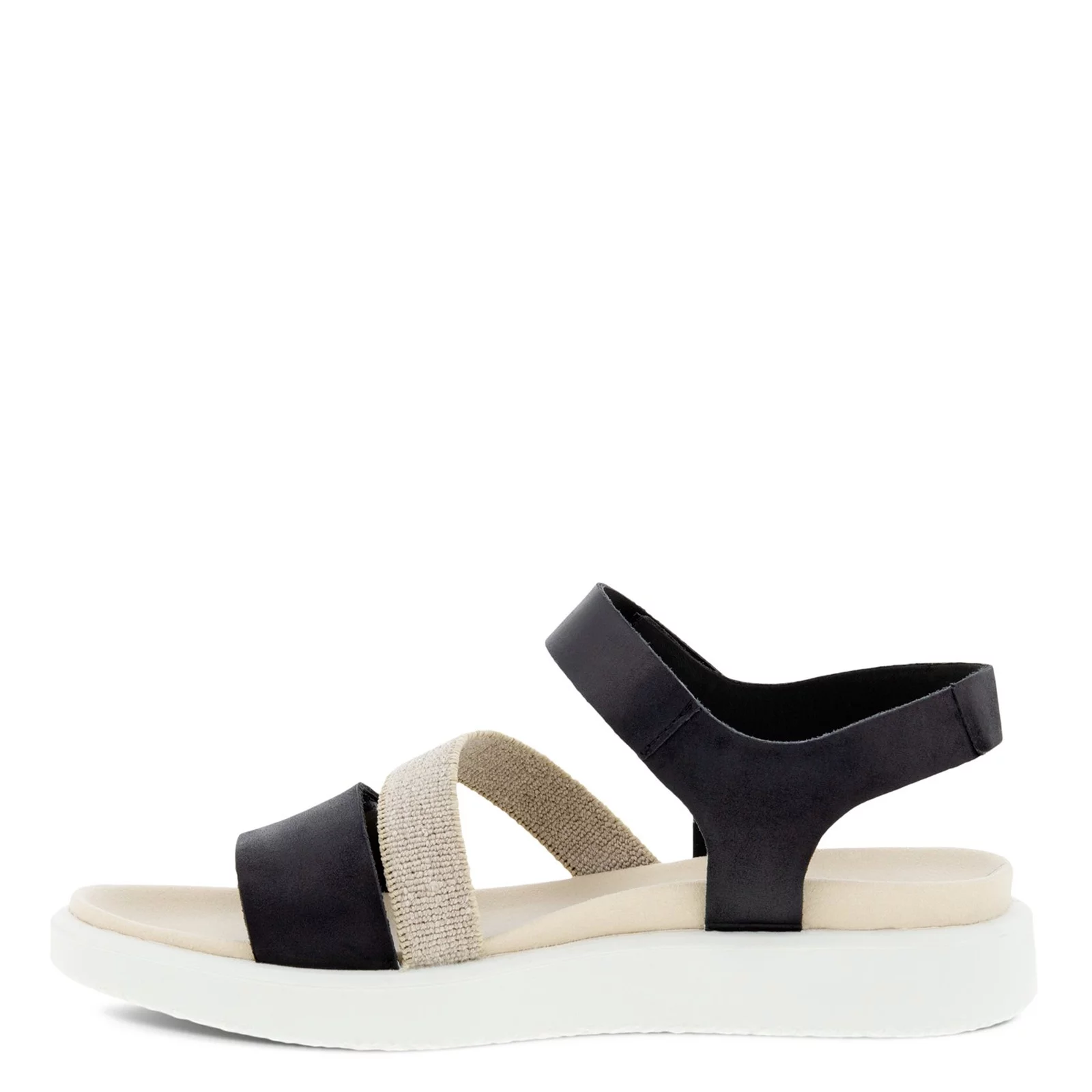 ECCO Women's Flowt 2 Band Sandal, Black, 9-9.5