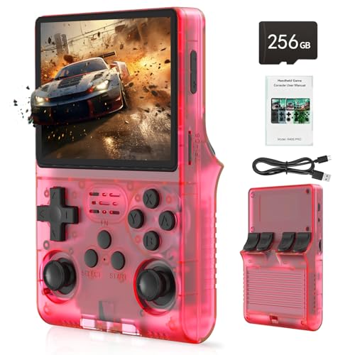 30000 Games in 1 Handheld Game Console R40S PRO 3.5 inch IPS Screen Mini Retro Console 3800mAh Portable Pocket Arcade 45 simulators 256G TF Card