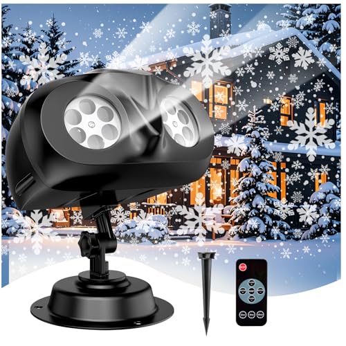 Halloween Christmas Projector Lights Outdoor, 2025 Upgrade Holiday Projection Light with Remote, 3D Ocean Wave & 72 HD Patterns, Waterproof Snowflake Projector for Xmas Party Yard Decor