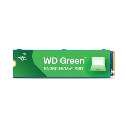 Western Digital 500GB WD Green SN350 NVMe Internal SSD Solid State Drive - Gen3 PCIe, M.2 2280, Up to 2,400 MB/s - WDS500G2G0C