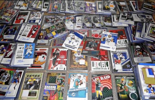 Football Sports Card Mystery Pack | 25 Cards | 4x Rookie Cards (2012-2024) | 1x Guaranteed Autograph/Relic Card | Ages 12+
