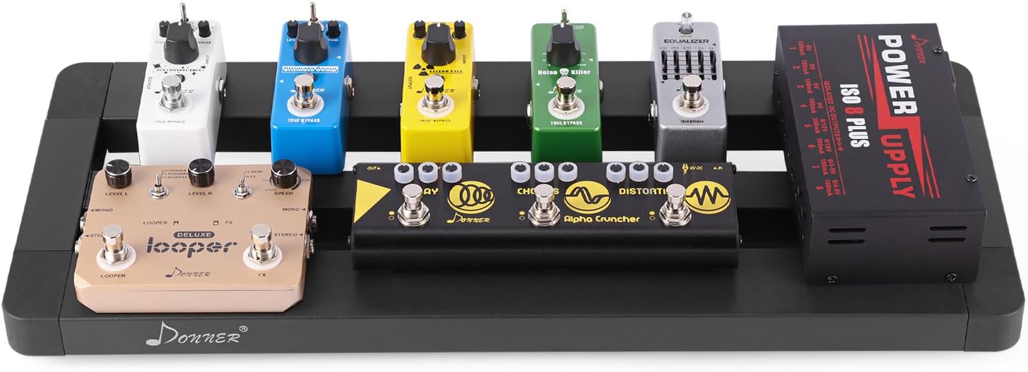 Donner Guitar Pedal Board Case DB-4 Disassembled Pedalboard 20'' x 8'' with Bag