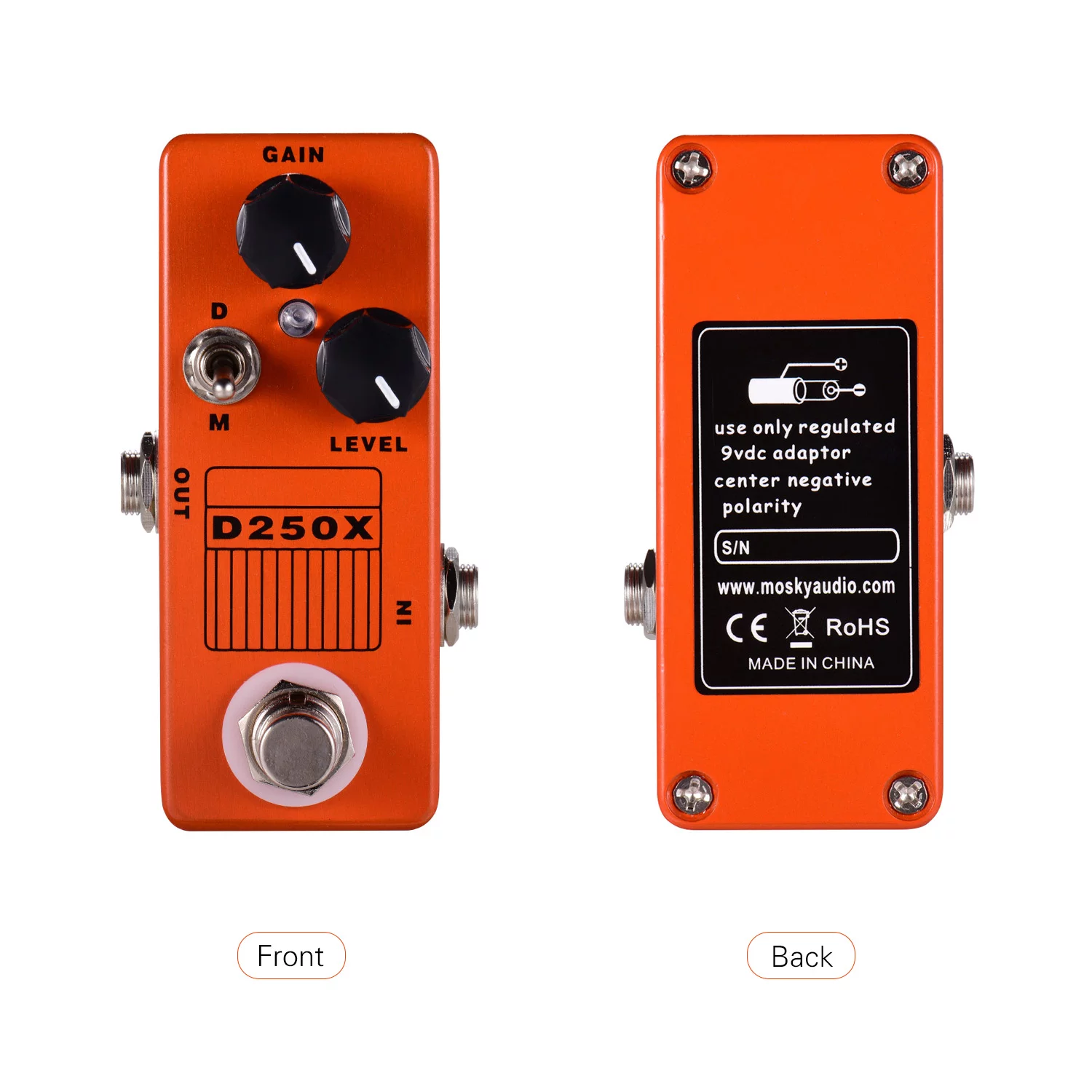 MOSKYAudio Effect Pedal: D250X Electric Guitar Overdrive Preamp - Unleash Your Guitar's Power!