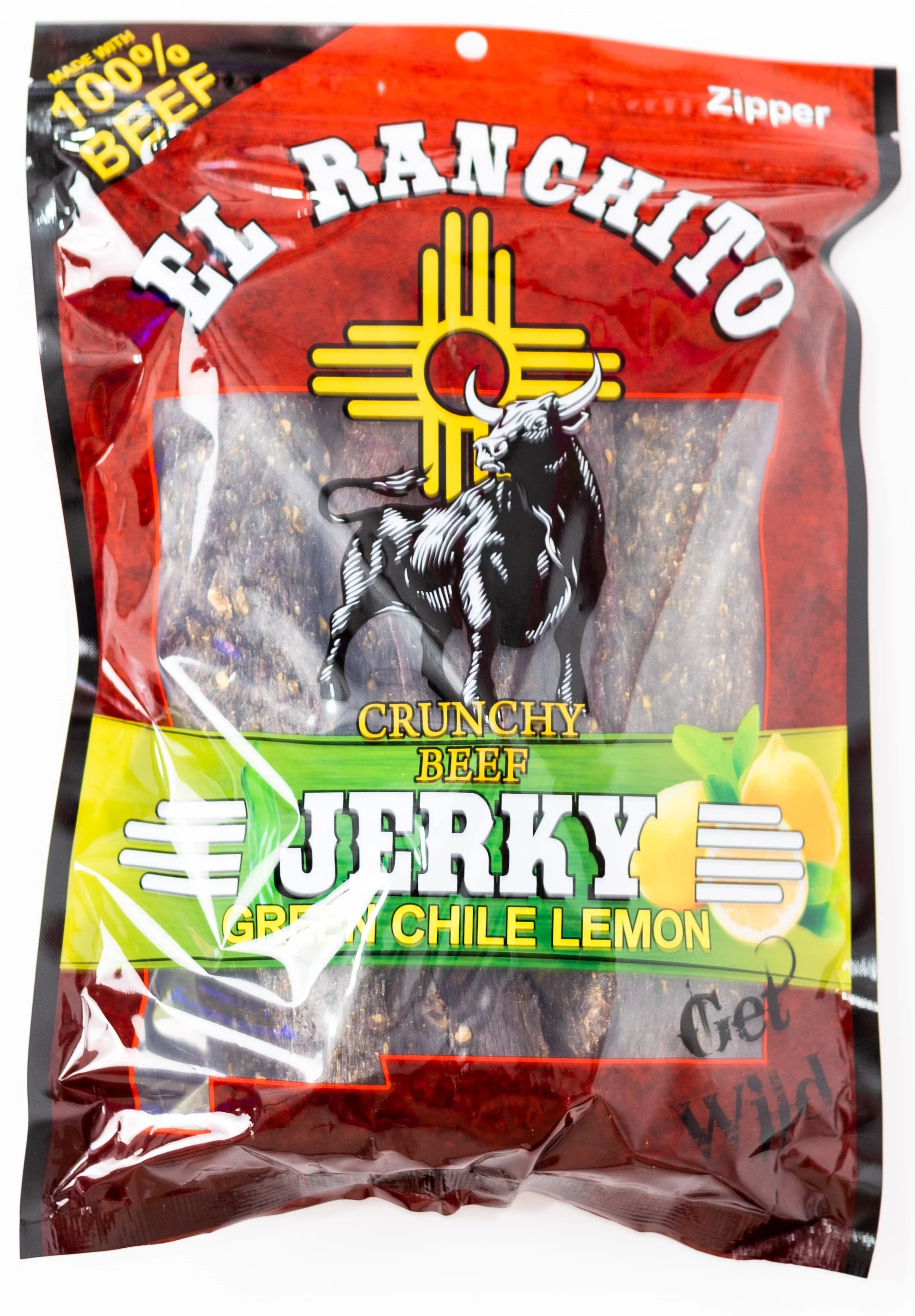 Green Chile Lemon - El Ranchito Crunchy Beef Jerky NET WT. 6 OZ