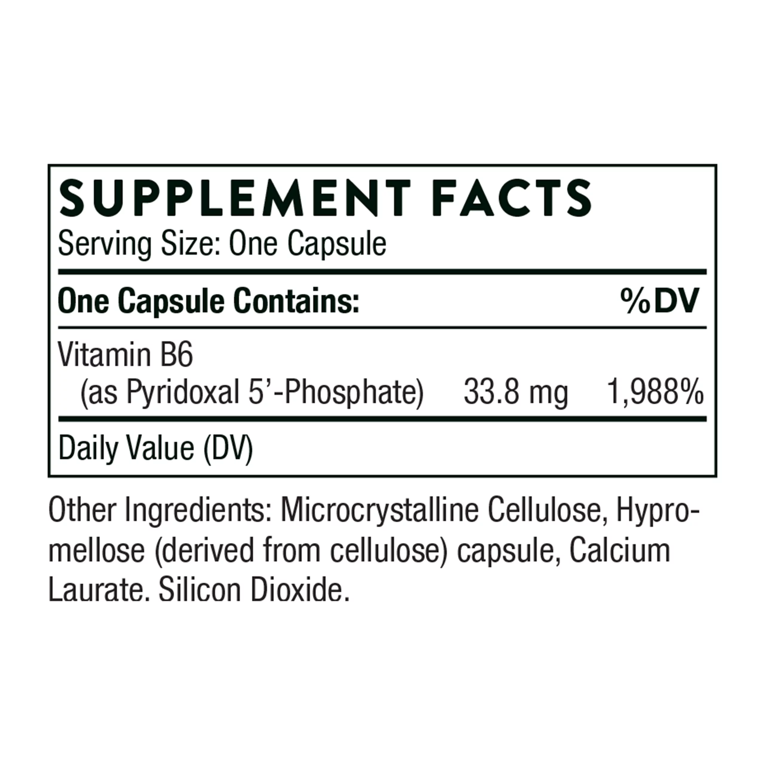 Thorne Pyridoxal 5'-Phosphate 180 vegcaps