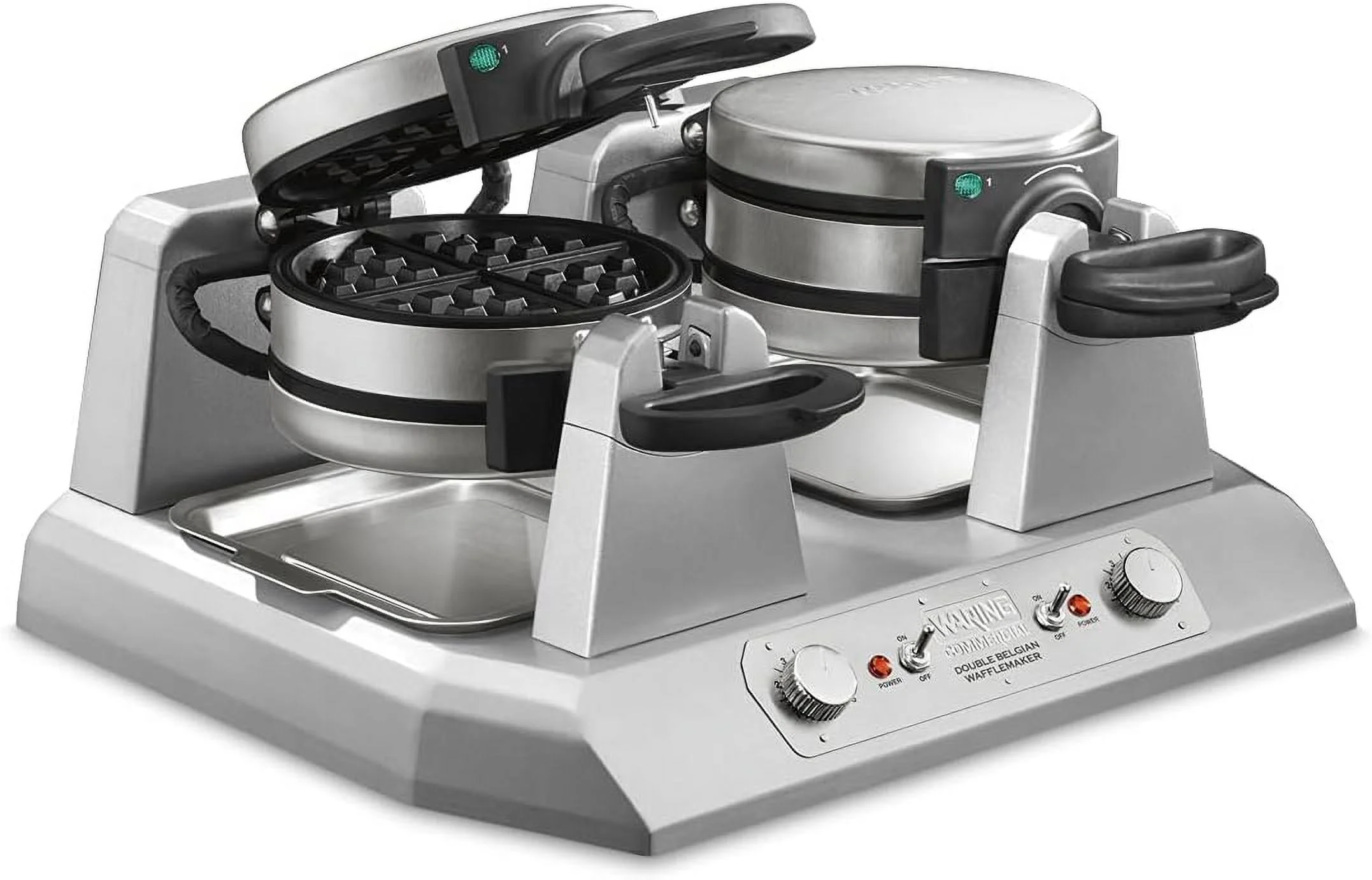 WW300BX Double Side By Side Belgian Waffle Maker, Coated Non Stick Cooking Plates, Produces 75 Waffles Per Hour,208V, 2700W, 6-15 Phase Plug