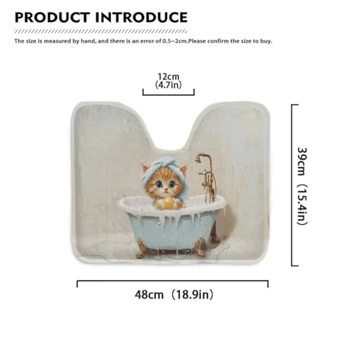 Dual-Tone Christmas Toilet Seat Cover Set with Wool-Like Santa Claus Print - Includes Toilet Lid Cover, Water Tank Cover, and U-Shaped Toilet Rug - Festive Bathroom Decor