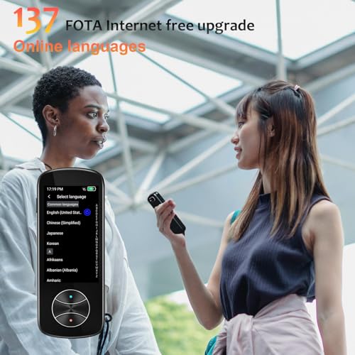 Language Translator Device No WiFi Needed, Instant Two Way Language Translator with 137+ Languages, Offline/Photo/AI Translator Device 2024 Voice Translator for Travel Business Learning