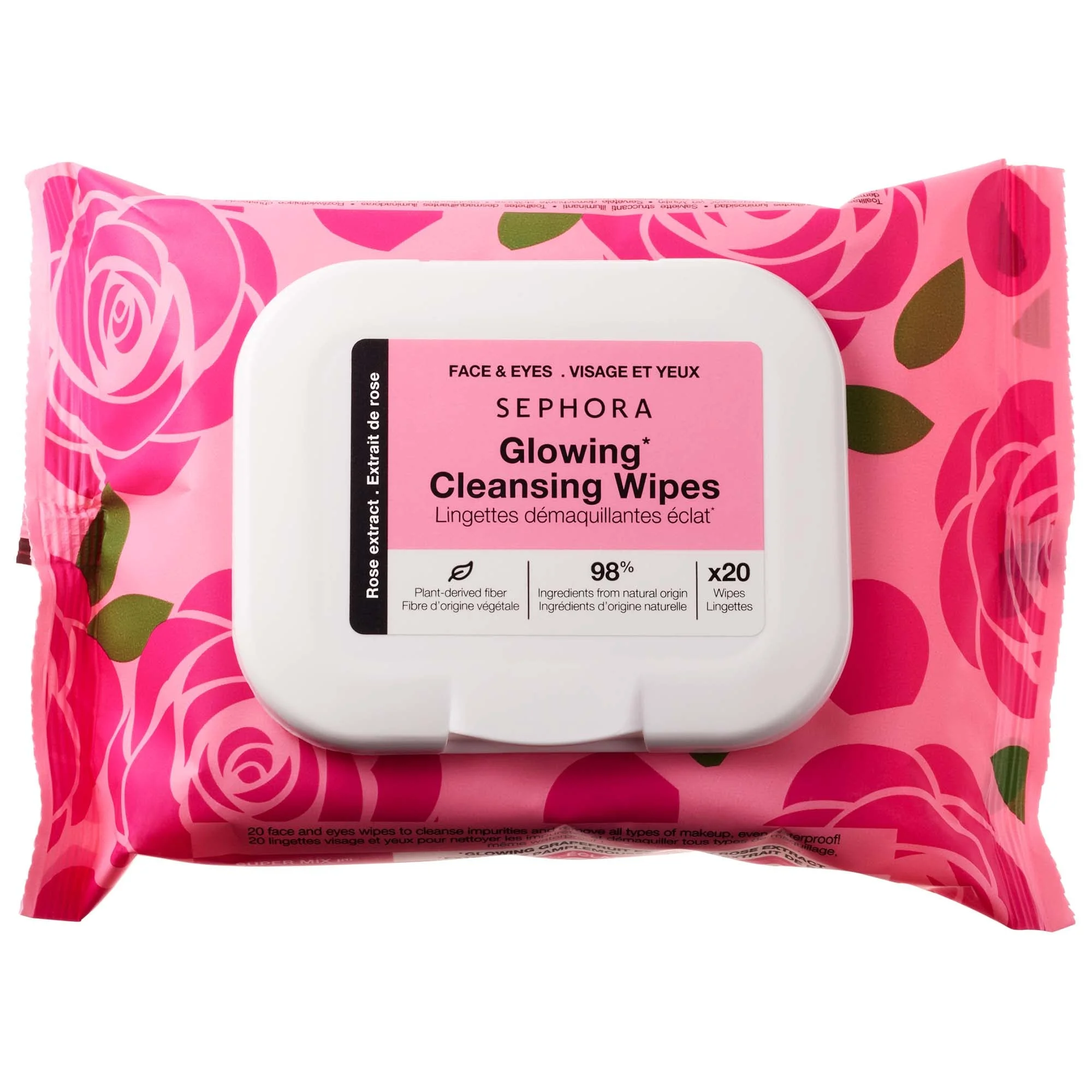 SEPHORA COLLECTION Cleansing + Exfoliating Wipes - Rose