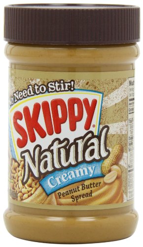 SKIPPY Peanut Butter, Natural Creamy, 15 Ounce (Pack of 6)