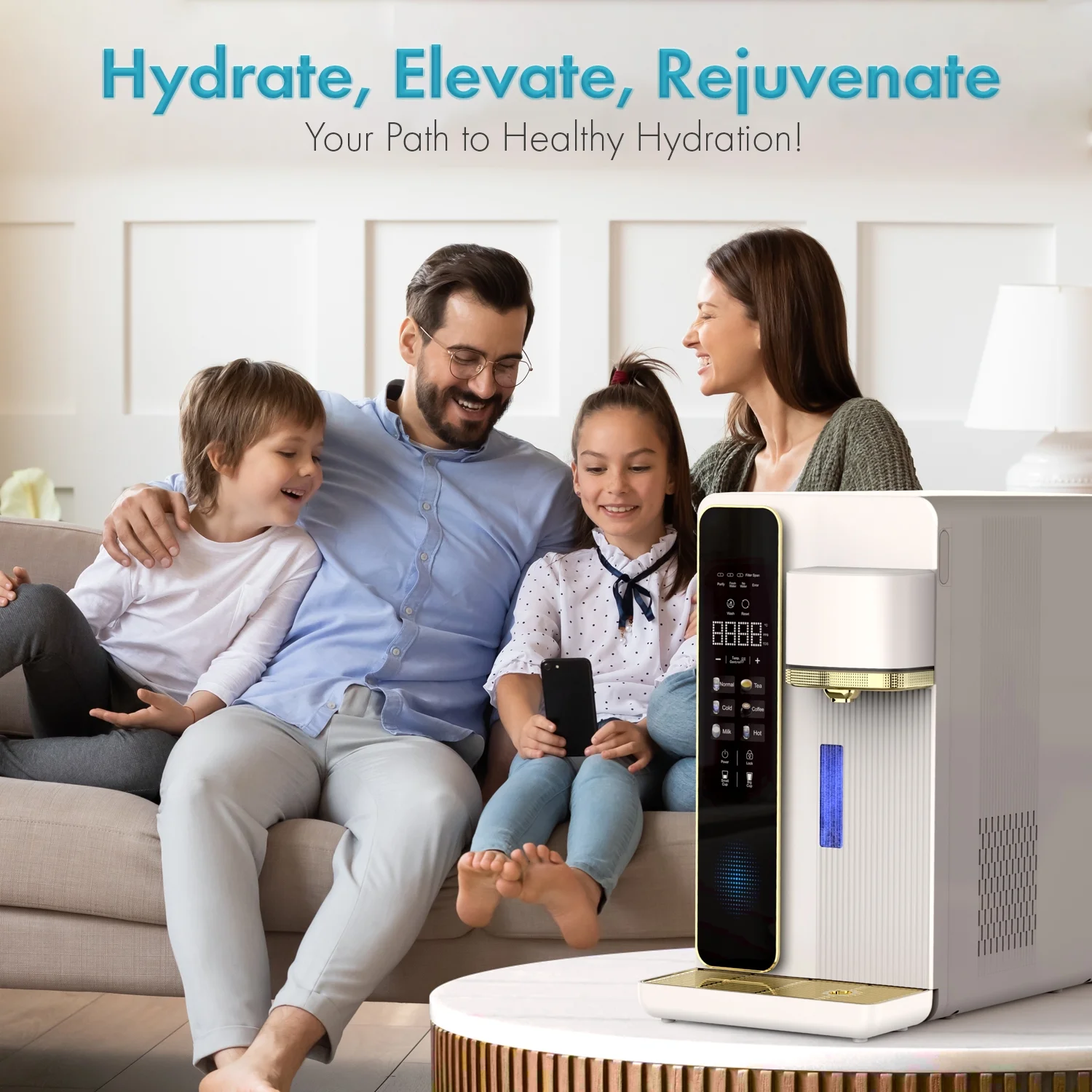 TRITON H2O Countertop Reverse Osmosis System, 5 Stage Purification, Hot and Cold Water Dispenser, RO Filtration, 3:1 Pure to Drain, Purified Tap Water, Portable Water Purification for Home