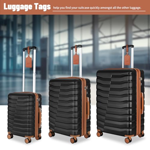 Lightweight Luggage with Spinner Wheels & YKK Zipper, 3-Piece Travel Suitcase ABS+PC Hardshell Luggage Set with TSA Lock, Light Avocado Green (20+24+28 inch)