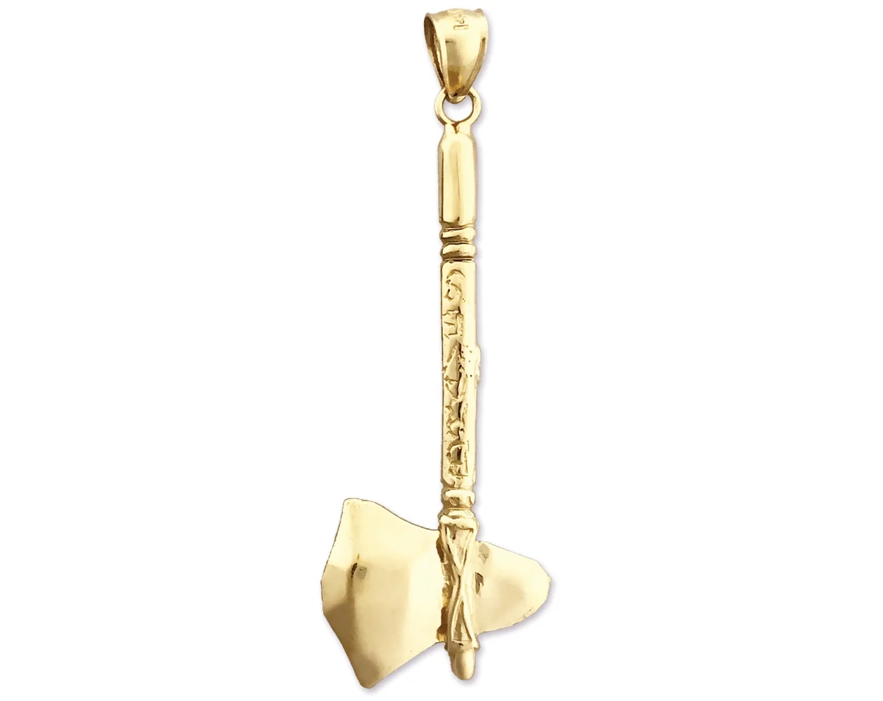 14K Gold Tomahawk Pendant