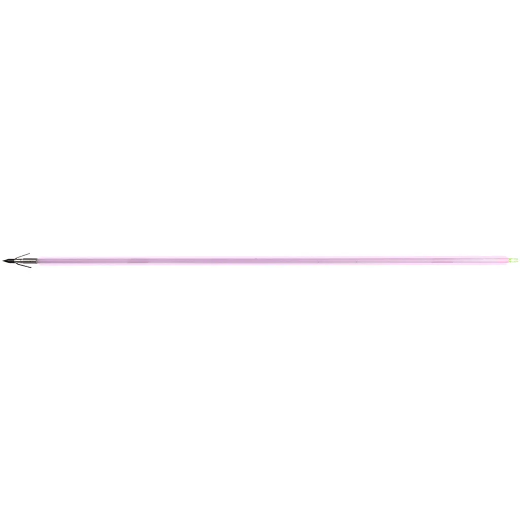 Muzzy Bowfishing Sabre Lighted Bowfishing Arrow w/ Cross Hole Drill Nock Install