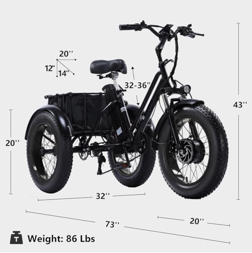 Adult Electric Tricycle Adult Tricycle 3 Wheel Bikes Adults Electric Three Wheel Bike