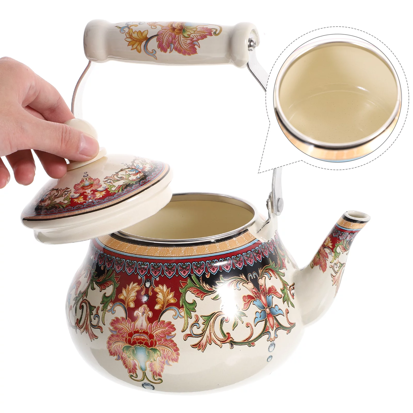 Enamel Tea Kettle Gas Stove Teakettle Thickened Water Kettle Heating Water Kettle