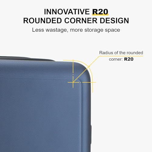 LEVEL8 Hard Shell Carry on Luggage Airline Approved, Carry-on Suitcases with Wheels, Lightweight Luminous Textured Hardside Travel Bag with Tsa Lock, 20 Inch, Black