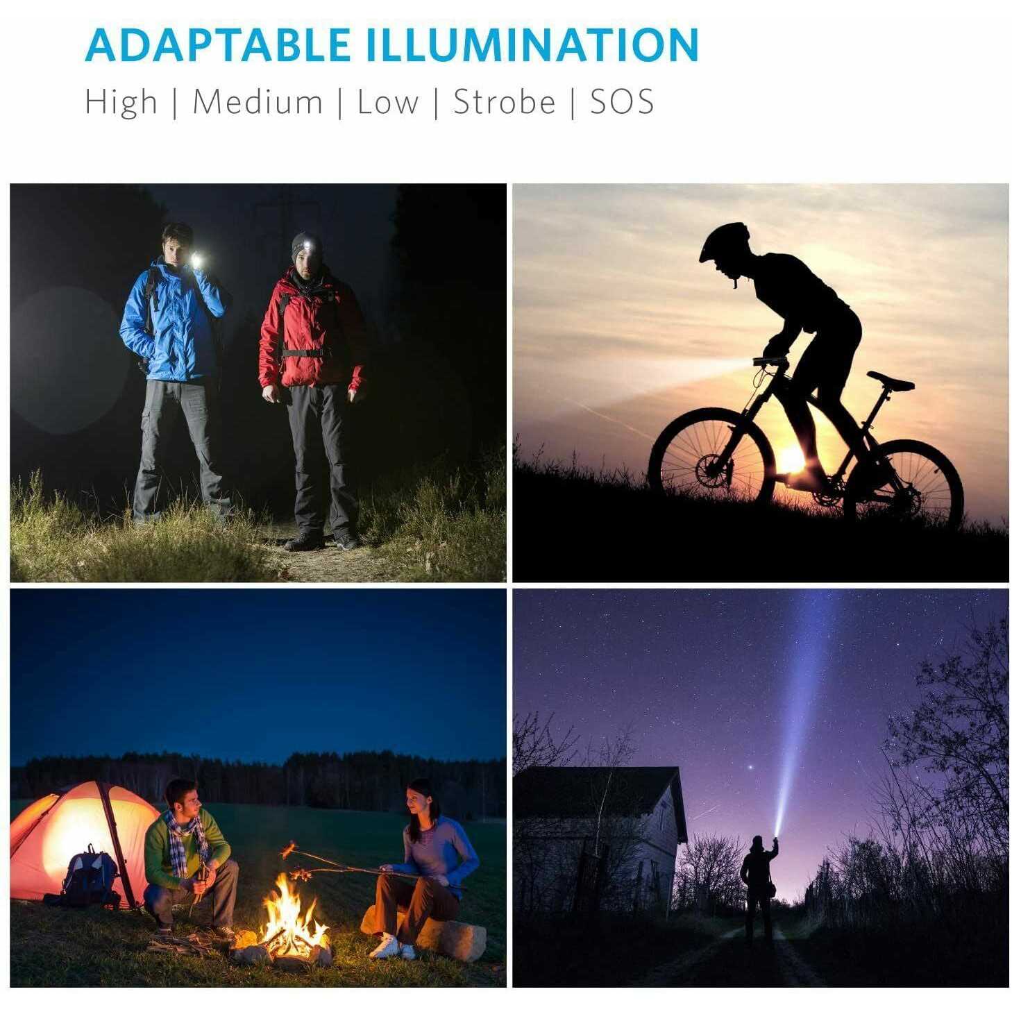 Anker Rechargeable Bolder LC90 LED Flashlight Pocket-Sized Torch with Super Bright 900 Lumens CREE LED