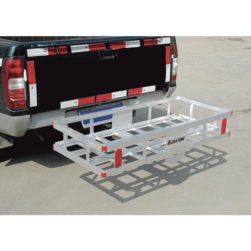 Ultra-Tow Aluminum Hitch Cargo Carrier- 500-Lb Capacity Silver 49inx22.5inx8inH