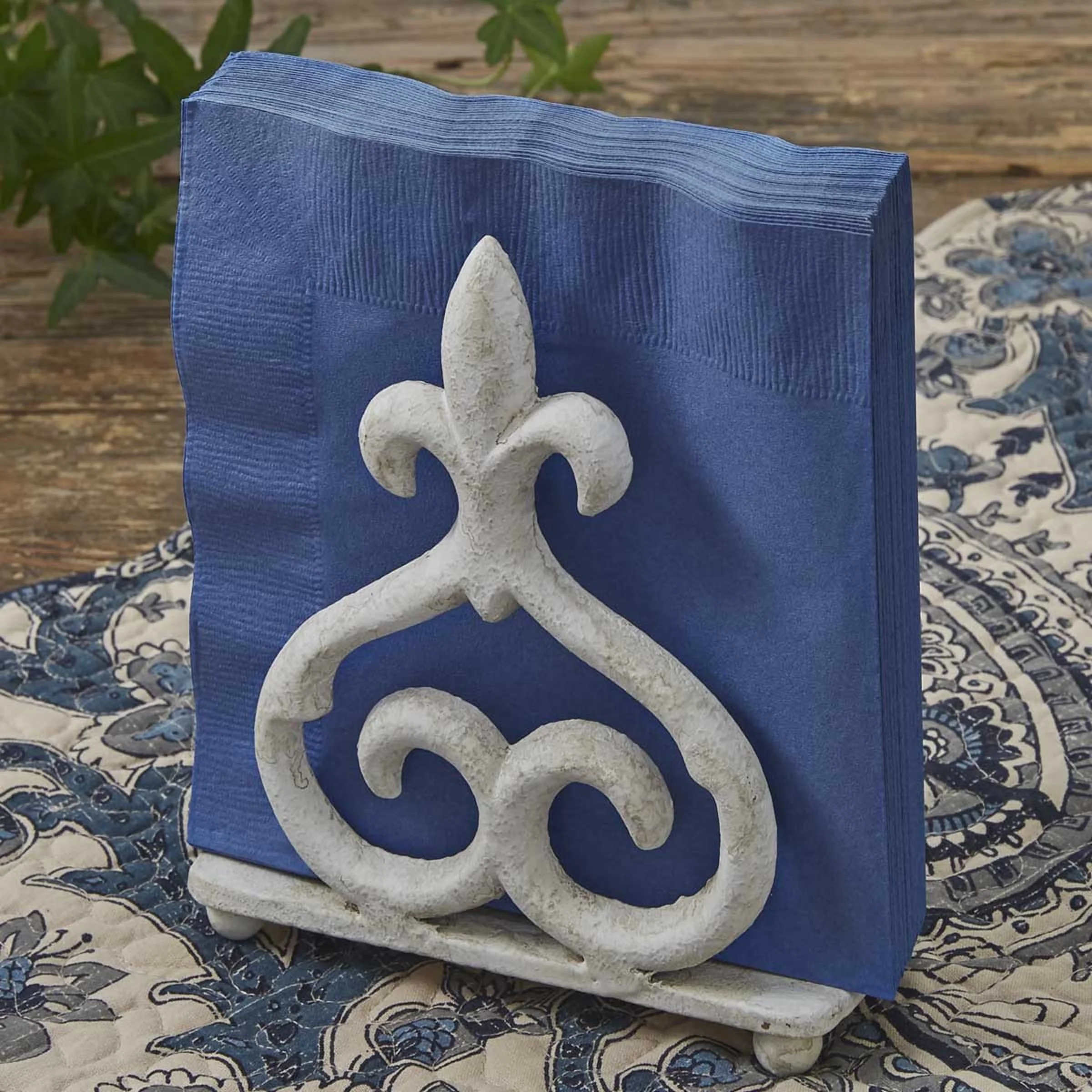 Park Designs Rue Du Marche Napkin Holder - Cream