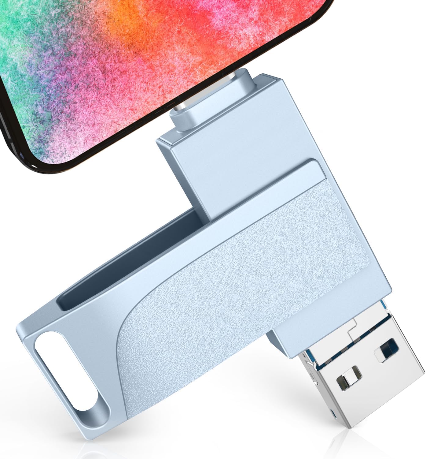 512GB Photo Stick for Phone Flash Drive,4in1 Memory Stick for Photos and Videos USB Stick External Storage Compatible for iPhone/Android/PC