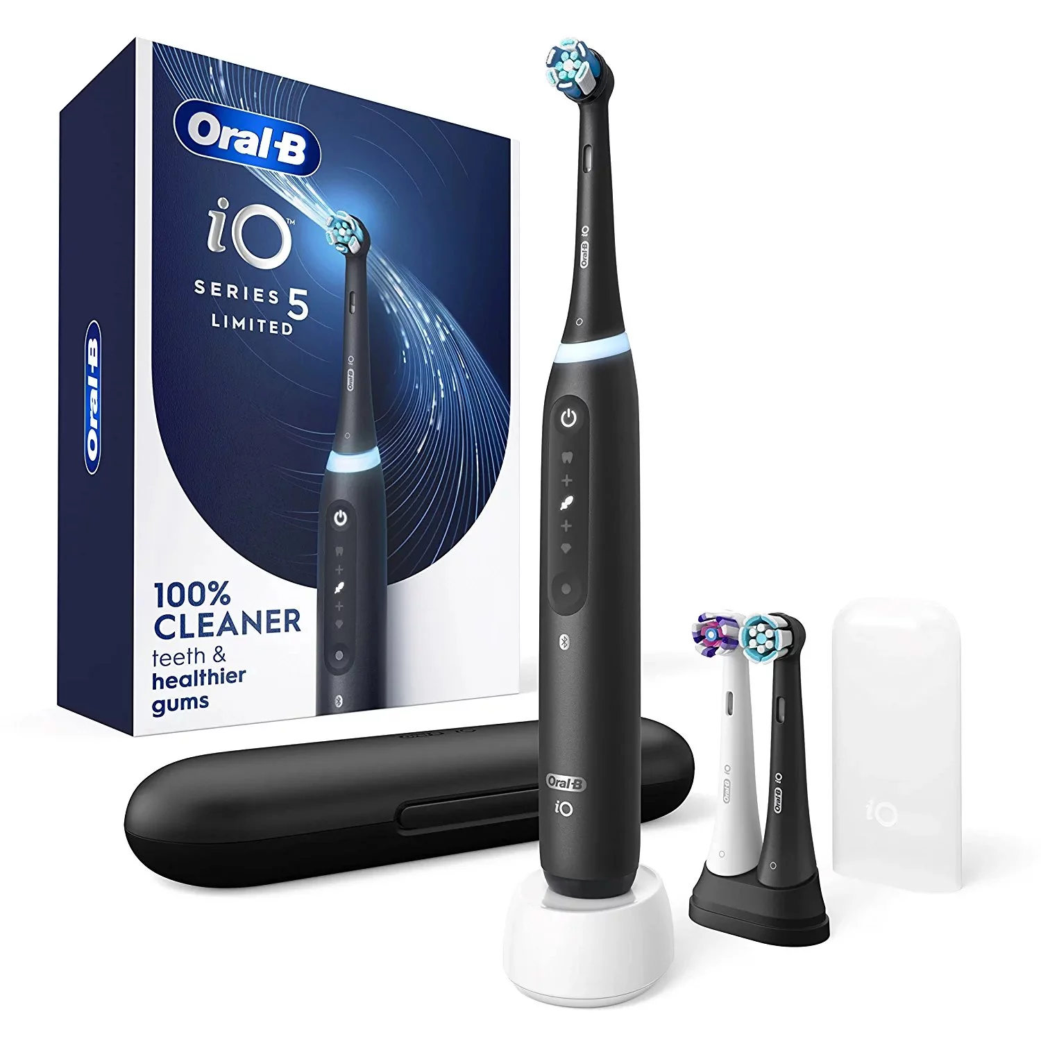 Oral-B iO Series 5 Limited Electric Toothbrush with 3 Brush Head, Rechargeable, Black