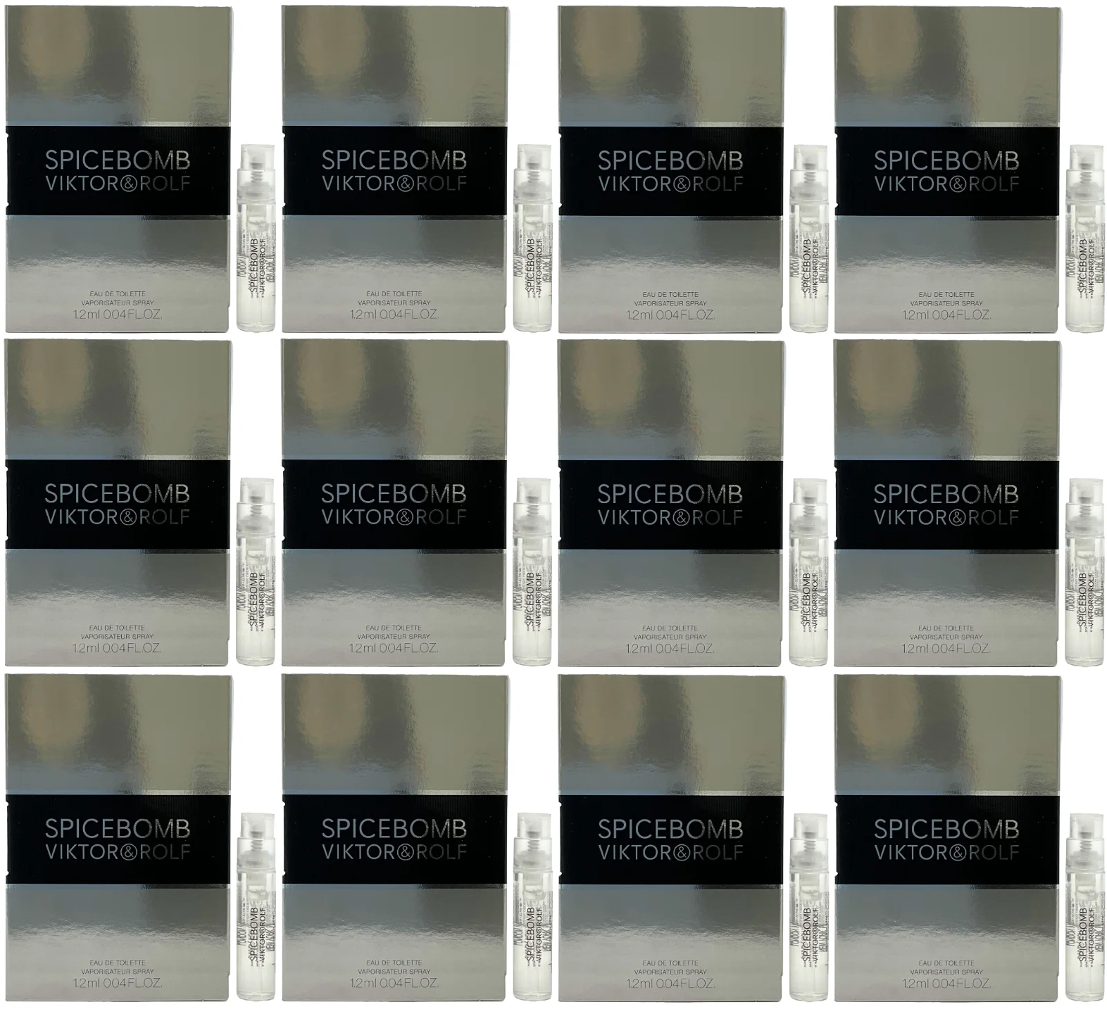 Spicebomb by Viktor & Rolf for Men 0.04 oz Eau de Toilette Vial Spray - PACK OF 12