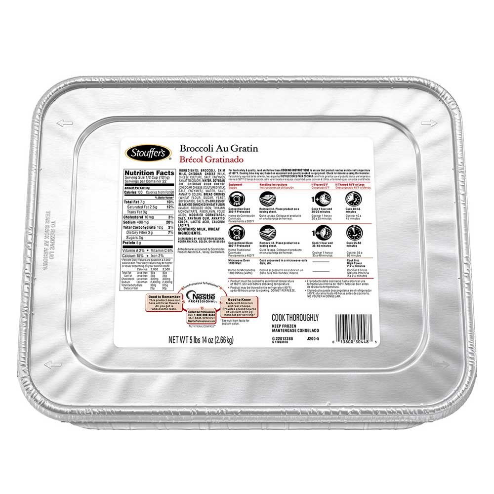 Broccoli Gratin, 96 Ounce - 4 Per Case.