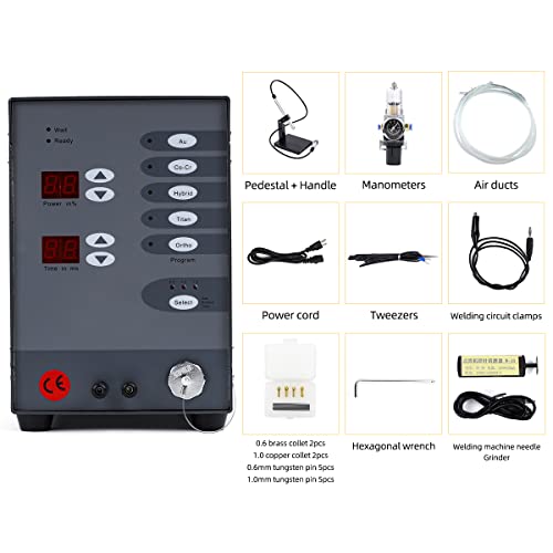 Jewelry Automatic Spot Welding Machine 110V 60HZ Pulse Argon arc Welding Machine Jewelry Welding Machine, Used for DIY Jewelry Repair Tools to Repair Gold and Hardware Workpiece Welding.