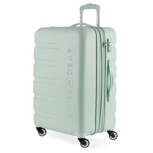 SwissGear 7366 Hardside Expandable Luggage with Spinner Wheels, White, Carry-On 19-Inch