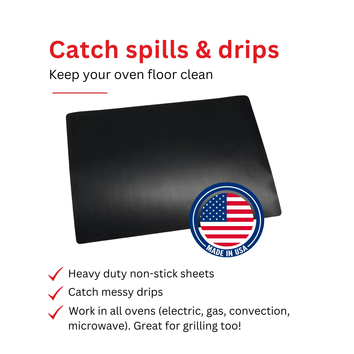 Cooks Innovations Copper Non-Stick Oven Liner - Reusable Heat Resistant Cooking Oven Sheet Liner - Heavy Duty Cover for Electric, Gas, Toaster & Microwave Ovens - Oven Liner (16.5x23)