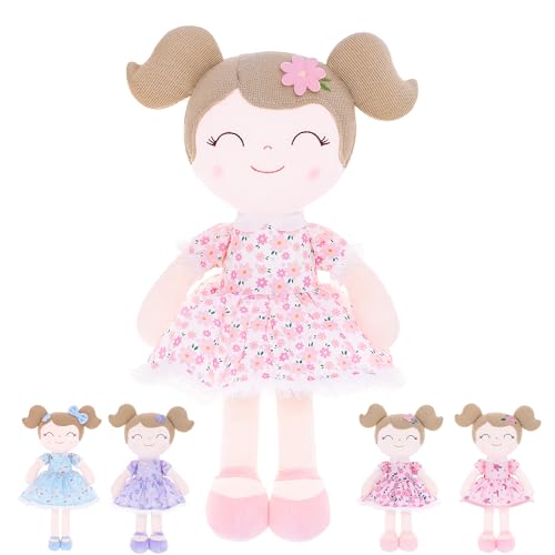 Gloveleya Baby Girl Gift First Baby Doll Plush Doll Print Sunflowers