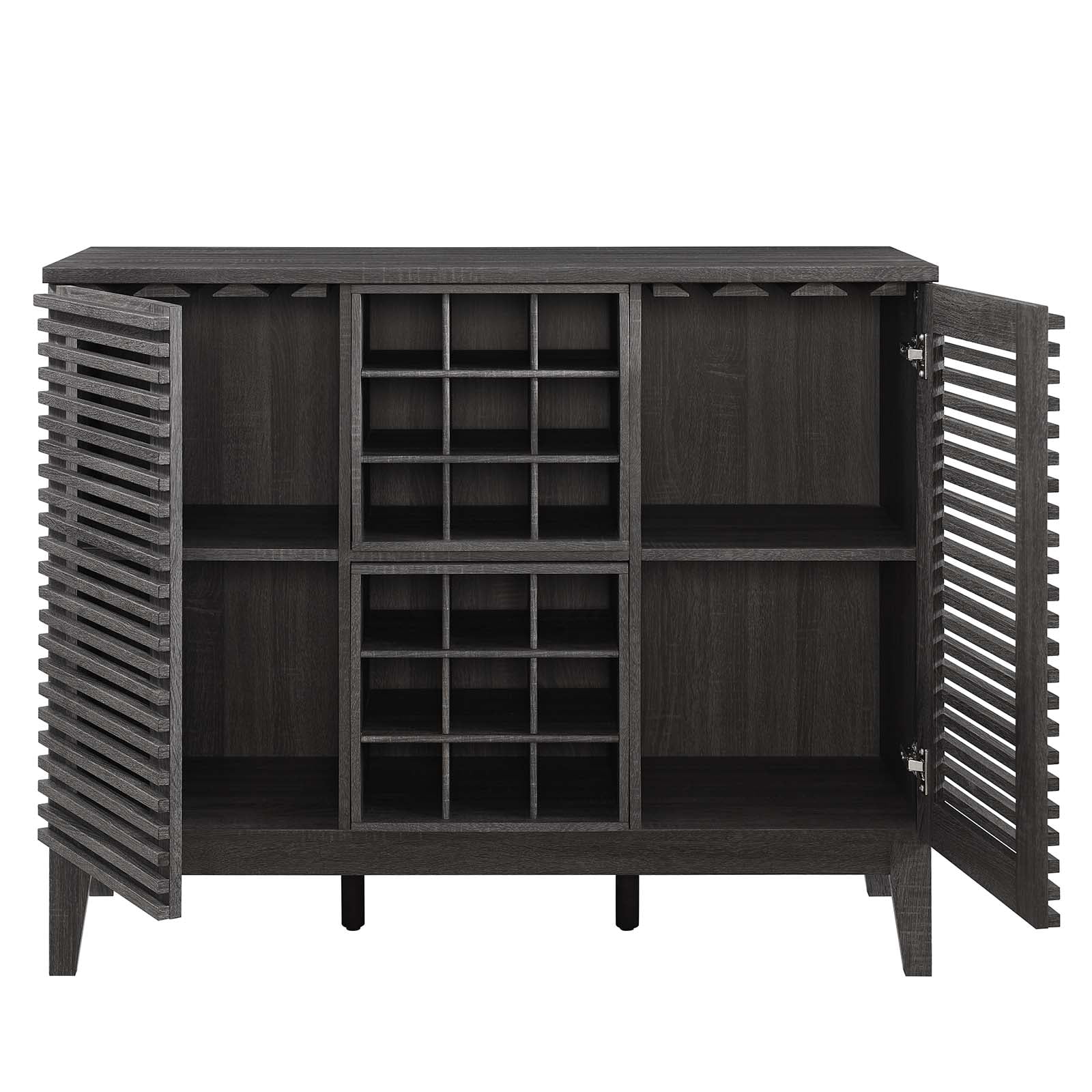 Modway Render Bar Cabinet in Charcoal