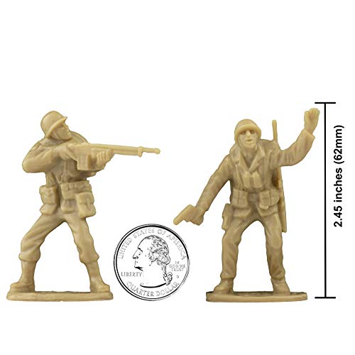 BMC WW2 Iwo Jima US Marines Plastic Army Men - 36 American Soldier Figures