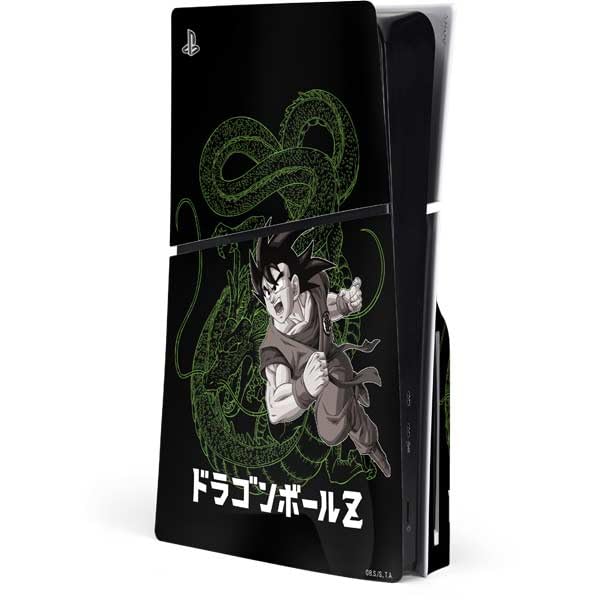 Skinit Decal Gaming Skin Compatible with PS5 Slim Disk Console - Officially Licensed Dragon Ball Z Goku Iconic Kanji Symbol Design