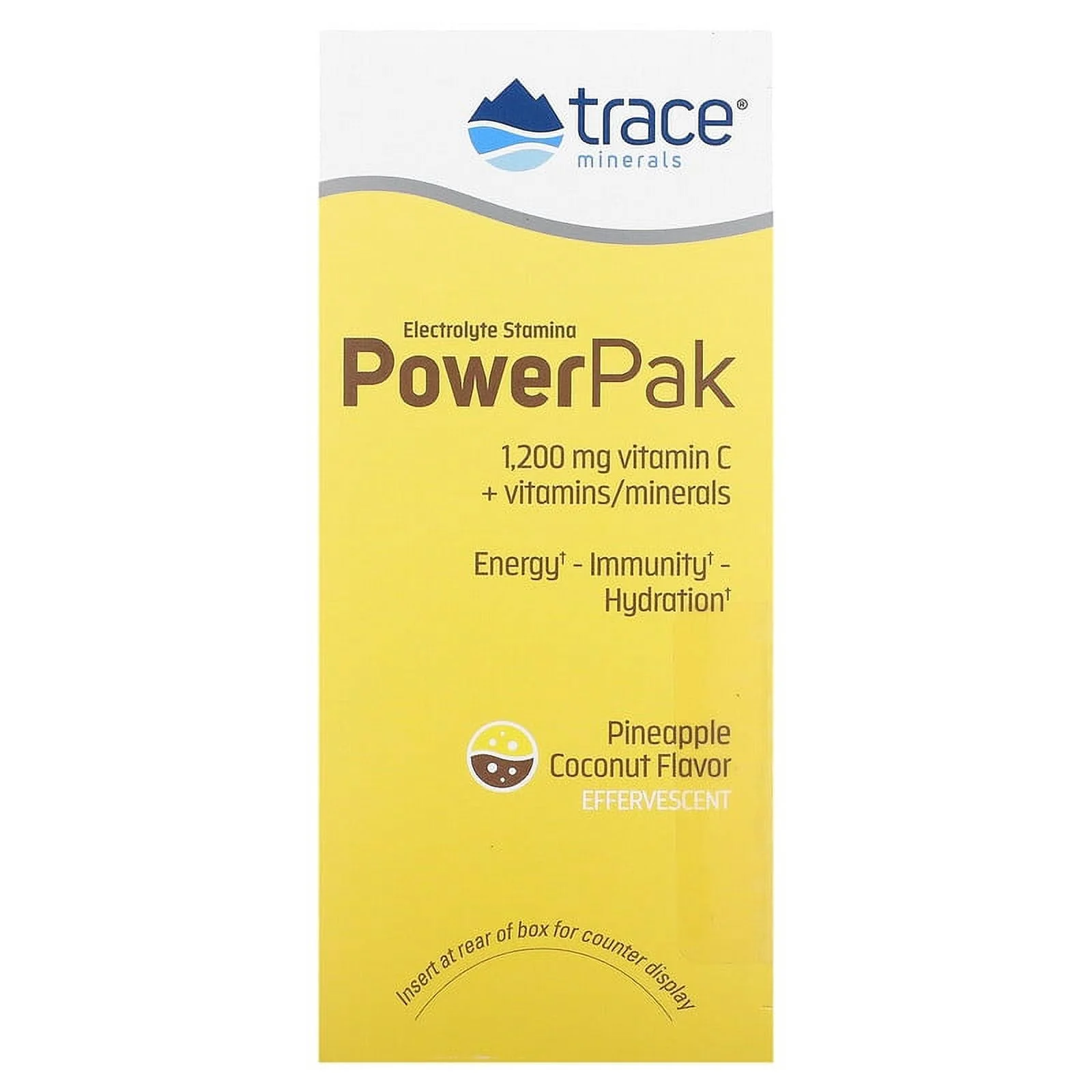 Trace Minerals ®, Electrolyte Stamina PowerPak, Pineapple Coconut, 30 Packets, 0.22 oz Each Pack of 2