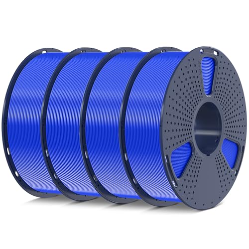 SUNLU 4kg PLA 3D Printer Filament Bundle, Neatly Wound PLA Filament 1.75mm ±0.02mm, Individually Vacuum Packed, 4kg in Total, 1kg per Spool, 4 Pack, 4000g, 4Black