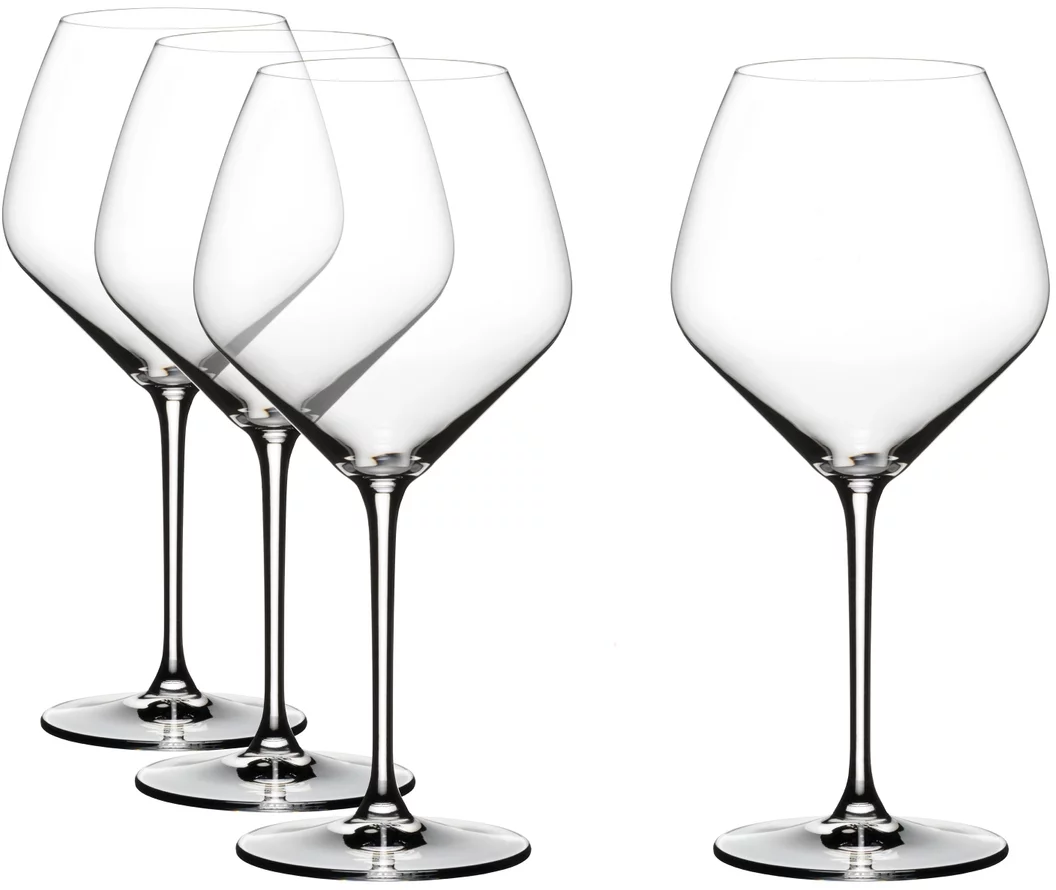 Riedel Extreme Pinot Noir Glasses Value Gift Pack (Buy 3 Get 4) w/ Large Microfiber Polishing Cloth