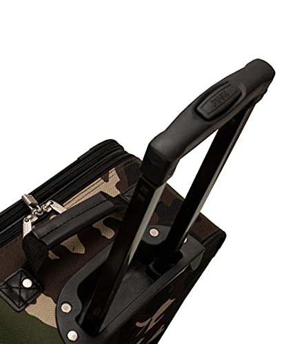 Rockland Journey Softside Upright Luggage Set,Expandable, Lightweight, Black, 4-Piece (14/19/24/28)