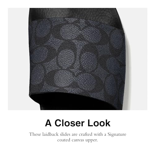 Coach Men's Signature Coated Canvas Pool Slide Sandal