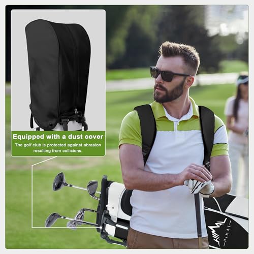 Lightweight Golf Stand Bag with 5 Way Full-Length Dividers, Semi-Concealed Stand, Folding Base, Adjustable Dual Straps and 8 Pockets
