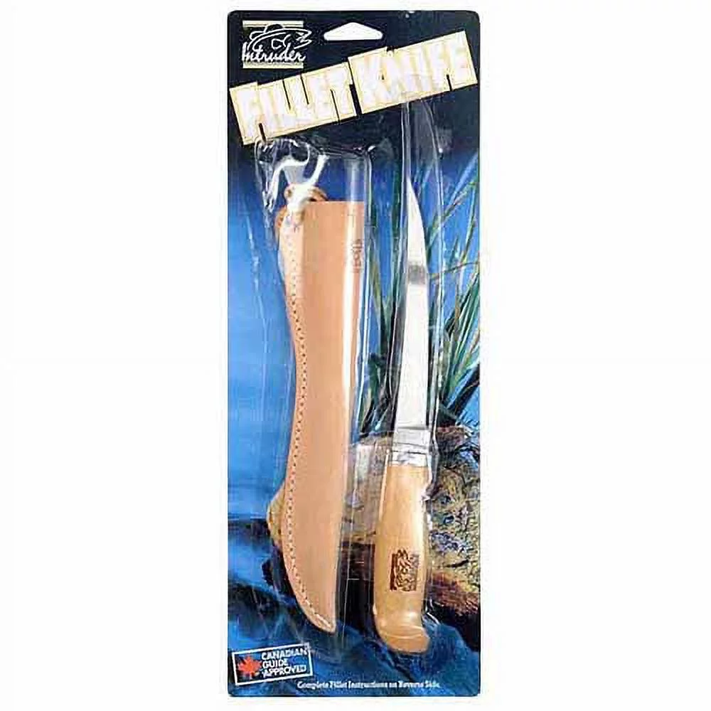 Intruder Wood Handle Filet Knife, 6-Inch, Wood