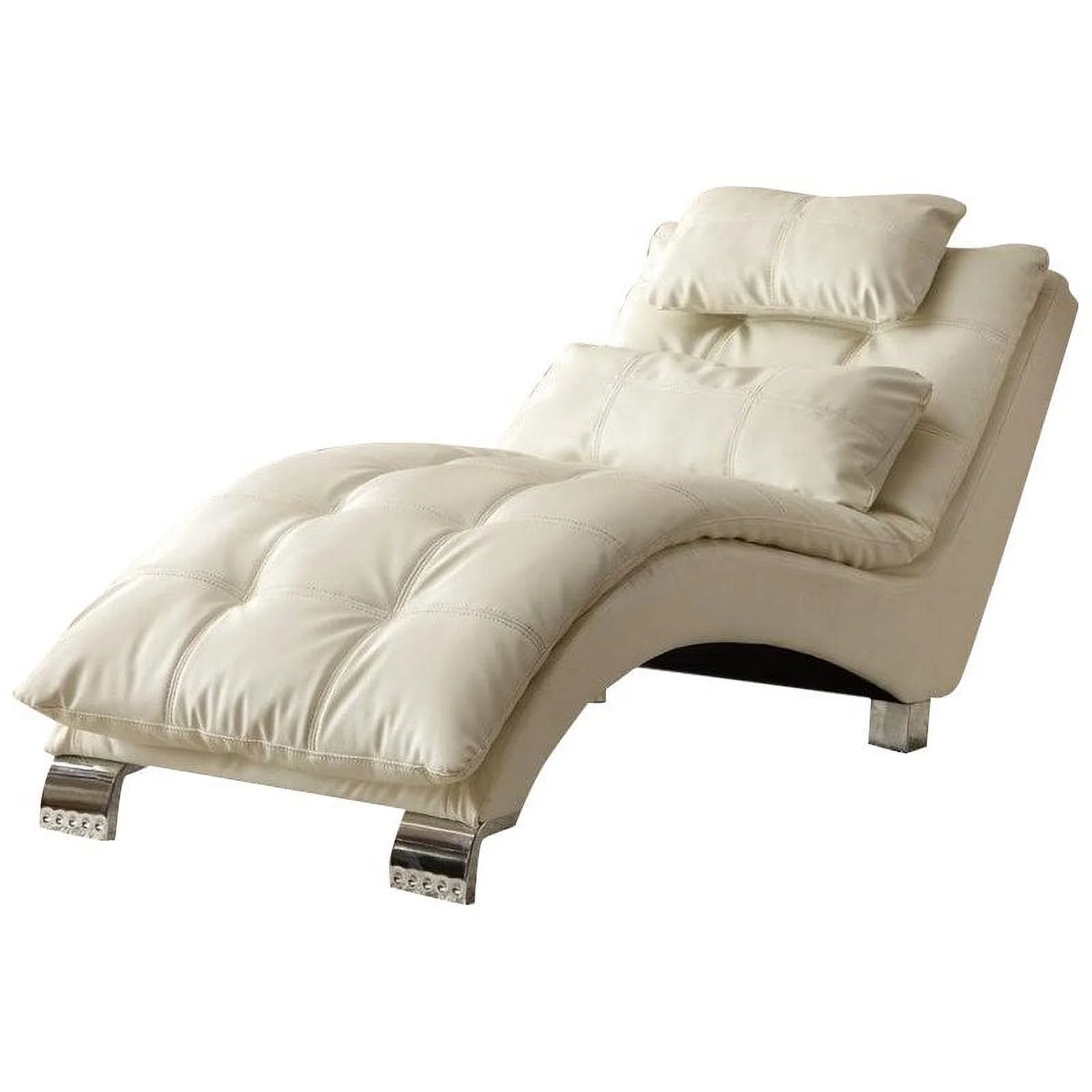Dilleston Upholstered Chaise White