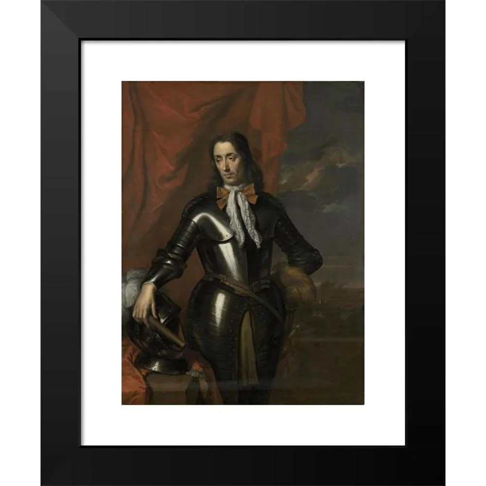 Jan De Baen 15x18 Black Modern Framed Museum Art Print Titled - Isaac De L’Ostal De Saint-Martin (C 1629-96), Councillor of the Dutch East Indies and Commander of the Garrison at Batavia (16