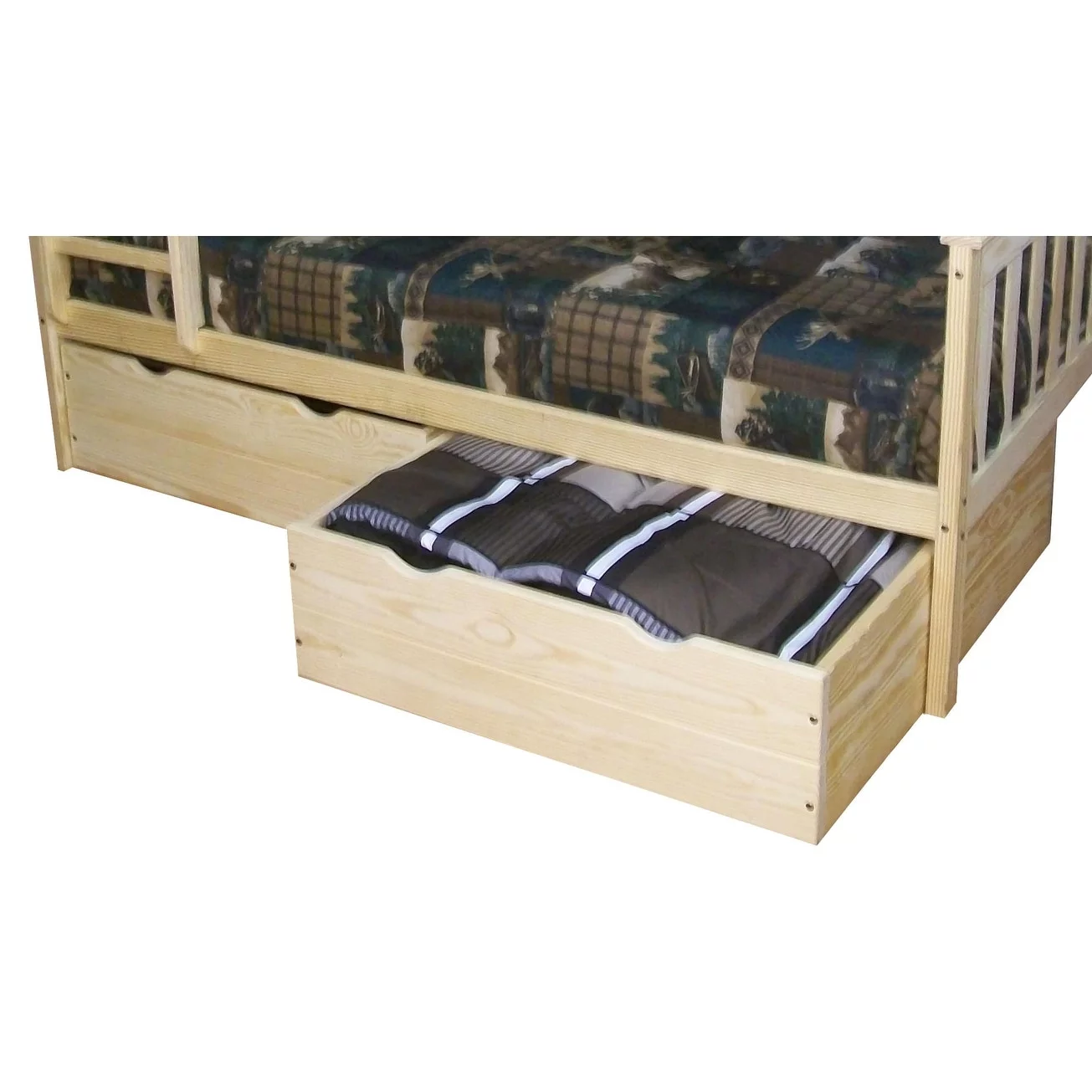 Kunkle Holdings LLC Pine 2 Piece Full Drawers Unfinished Wood Finish