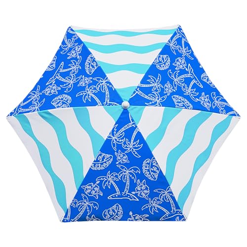 AMMSUN 5ft Seaside Beach Umbrella for Sand and Water Table - Kids Durable Umbrellas for children Beach Camping Garden Outdoor Play Shade