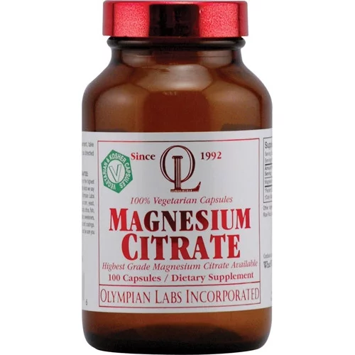 Olympian Labs Magnesium Citrate 300 Mg Capsules - 100 Ea, 2 Pack