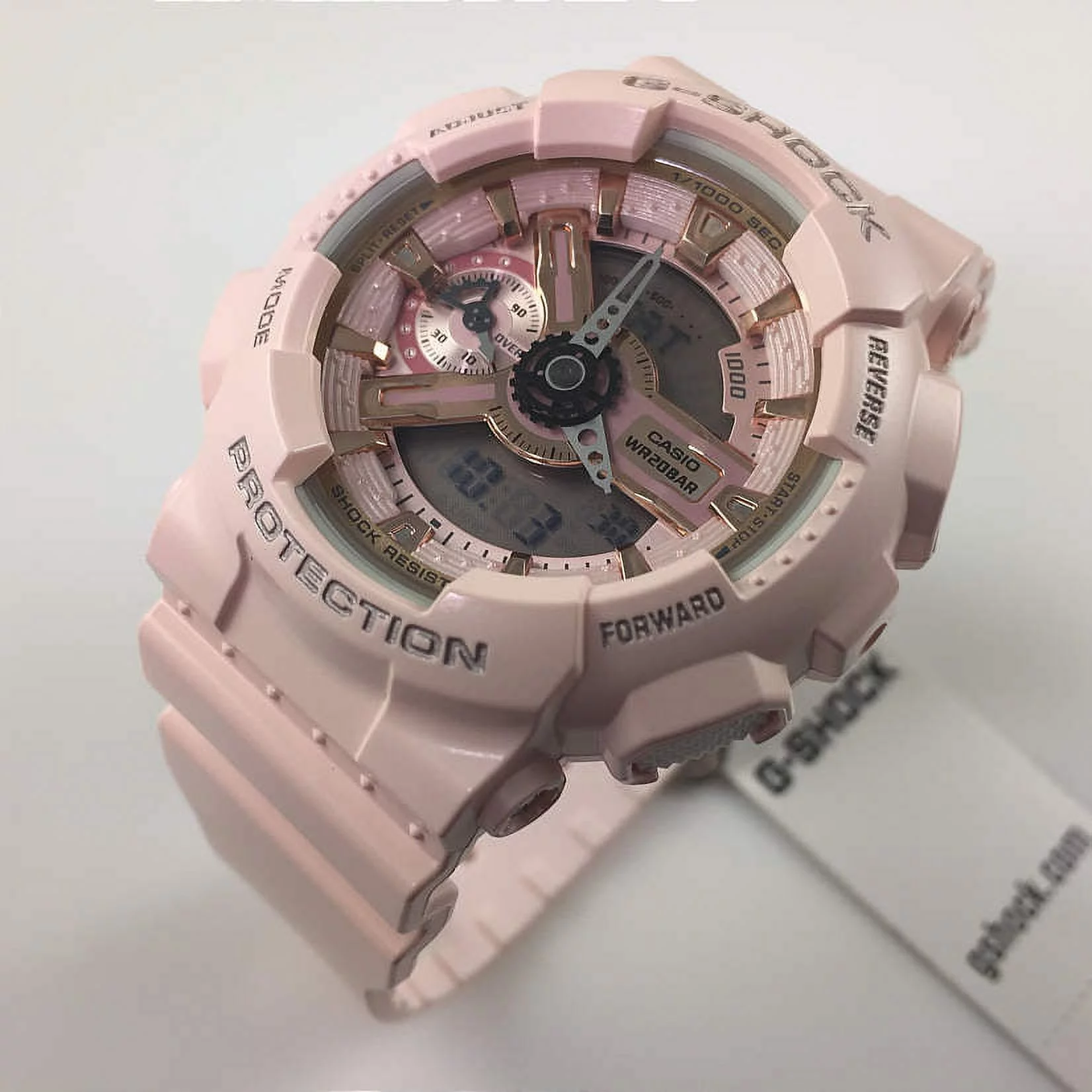 Women's Casio G-Shock Pink Analog Digital Watch GMAS110MP-4A1