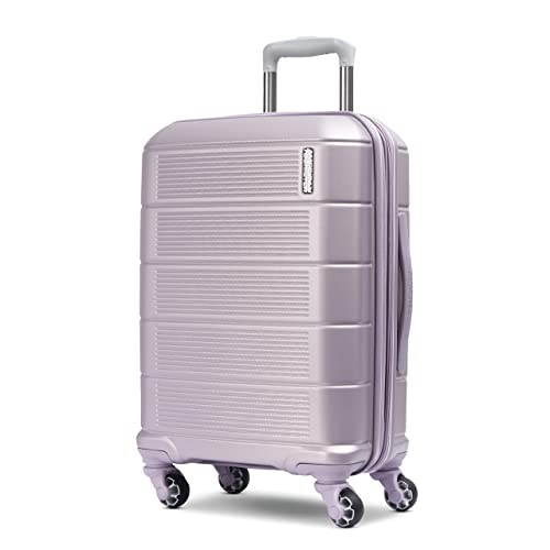 American Tourister Stratum 2.0 Expandable Hardside Luggage with Spinner Wheels, Purple Haze, Carry-on