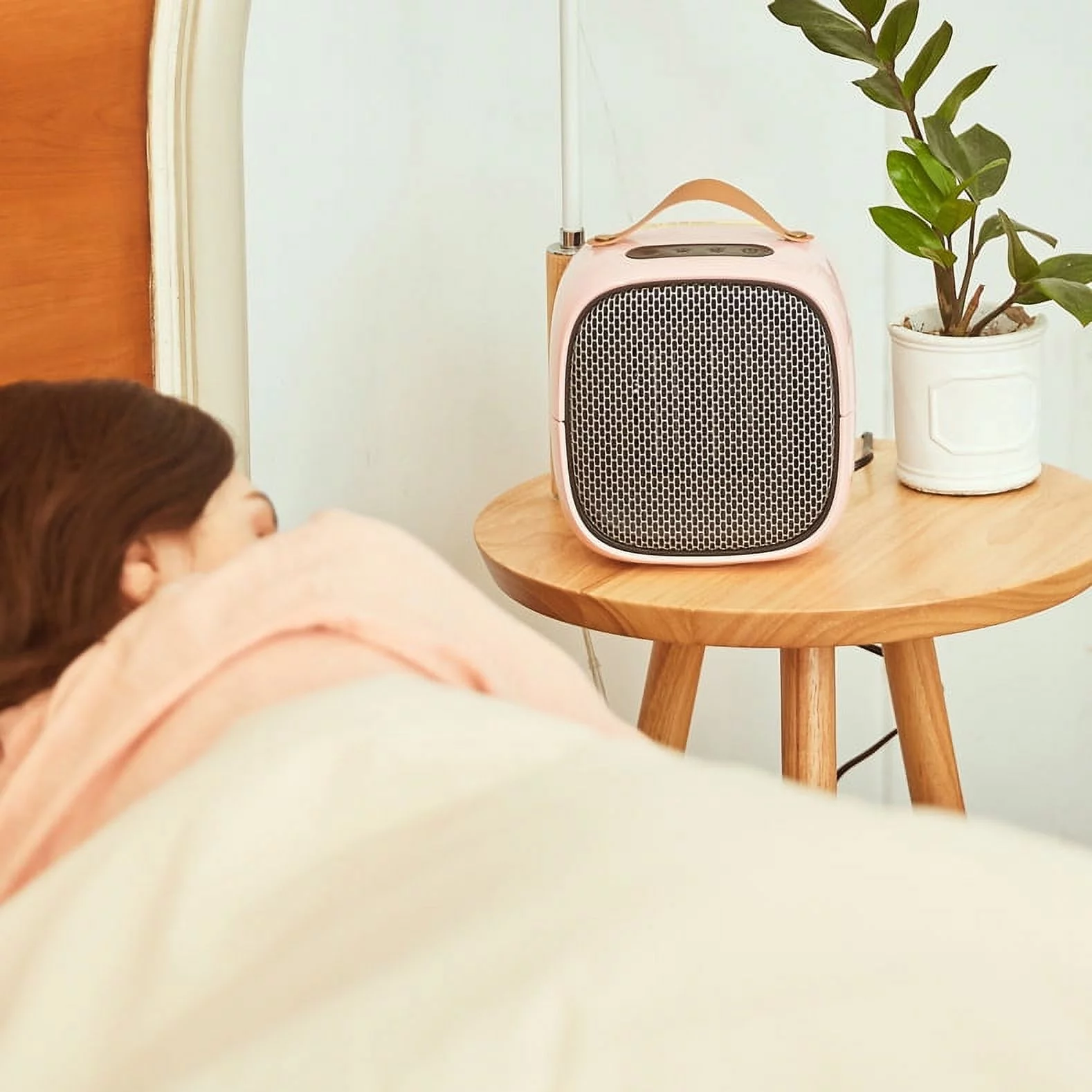 Three Modes Portable Electric Space Heater,fast heating for home & office - Pink